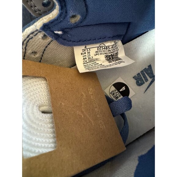 Mens 4 Air Jordan 1 Retro OG High True Blue Basketball Sneakers DZ5485-410 - Picture 7 of 7